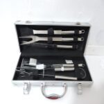 JGO DE ASADO C/MALETIN PLATEADO 5PC VB-121