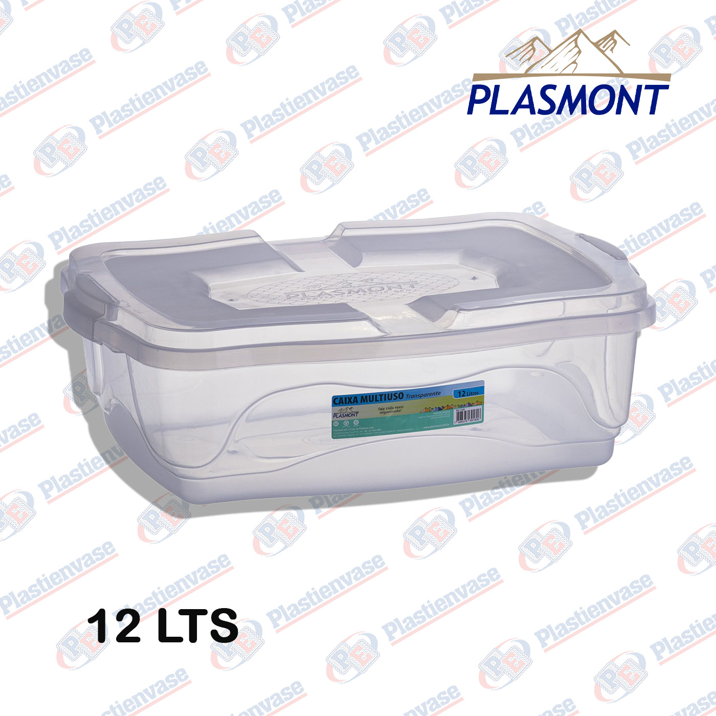 CAJA (PLASTICA, ORGANIZADORA, CON TAPA, 12 LTS)