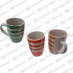 TAZAS PORCELANAS A RAYAS 250ML HW05274 (CAJA 72)