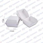 CAJA DE CARTON P/ HAMBURGUESA BLANCO 10X10X7 (GER016)