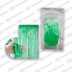 CORTINA METALIZADA P/DECORACION VERDE 02470