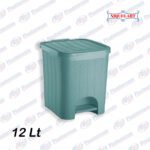 BASURERO RATTAN 12LTS VERDE A PEDAL NITRON