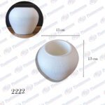 MACETA BLANCA 13 CM LUDU 2222