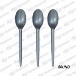 CUCHARA PLASTICA GRIS PLASTILANIA (50UND)