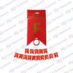 BANDERIN FELIZ CUMPLEAÑOS ROJO BRILLOSO XY-1370-F111R