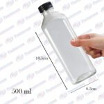 BOTELLA PLASTICO PET C/TAPA 500ML 16111