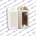 CAJA C/VISOR 11X11X20 BLANCO Y MARRON