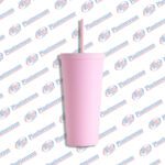 VASO LIFE C/PAJITA 600ML ROSA