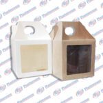 CAJITA C/VISOR 12X12X12 BLANCO Y MARRON