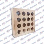 CAJA CUADRADA KRAFT C/VISOR 17X17X4 CROMUS