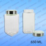 FRASCO CUADRADO C/TAPA COLORIDO 650 ML 598021-2