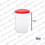 POTE HERMETICO C/TAPA 500ML M&R PLASTIPAK