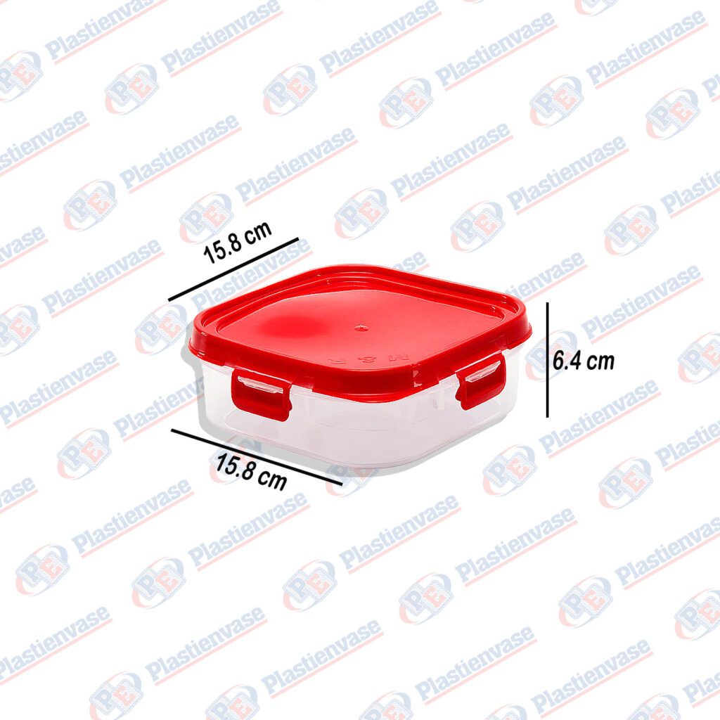 TAPPER CUADRADO LUX LOCK 1LT M&R PLASTIPAK Plastienvase