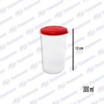 POTE HERMETICO C/TAPA 300ML M&R PLASTIPAK
