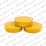 LATITA REDONDA P/DENARIO DE PLASTICO GOLD (10UNID)