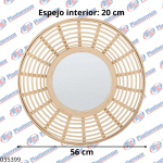 ESPEJO CON MARCO DE BAMBU