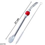 BOMBILLA INOX RODAX 21CM C/LIMPIADOR AR683 (2PCS)