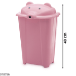 BASURERO C/PEDAL OSITO ROSA CAJOVIL