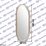 ESPEJO C/BORDE DE BAMBU 1MT OVAL