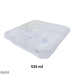 BLISTER CUADRADO TAPA BISAGRA 535ML BIOPAKEC (18101)