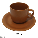 TAZA C/ PLATITO DE CERAMICA 220ML VILLA RICA 310035