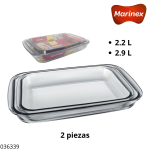 JUEGO DE ASADERA RECTANGULAR MARINEX (2PCS)