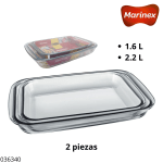 JUEGO DE ASADERAS RECTANGULAR MARINEX (2PCS)