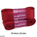 CINTA RASO Nº5 ROJO PROGRESSO (22MMX10MTS)