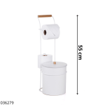 BASURERO C/PORTA ROLLOS BLANCO ARTHI 0491