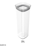 POTE C/TAPA HERMETICO 2LT OU TRANSPARENTE