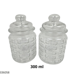 FRASCO DE VIDRIO C/TAPA HERMETICA 300 ML (JCBLA-92)