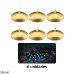 VELA FLOTANTE DORADO X 6UND (VC-102)