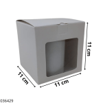 CAJA C/VISOR CUADRADO 11X11X11 CHICO BLANCO