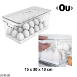 ORGANIZADOR P/HUEVOS CLEAR FRESH C/TAPA 5LT