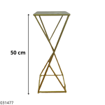 PEDESTAL DE METAL DORADO 50CM