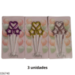 VELA DISEÑO ESTRELLA/CORAZON RW-Z044 (3PCS)