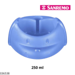 COMEDERO P/ MASCOTA AZUL 250ML SANREMO 651/70