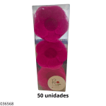 SET DE PIROTINES DE TELA FLOR PINK (50UND)