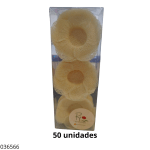 SET DE PIROTINES DE TELA FLOR CREMA (50UND)