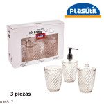 KIT P/BAÑO TWIST MARRON NARANJA PLASUTIL 15596