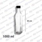 BOTELLA DE VIDRIO C/TAPA ROSCA 1000 ML 301073-1