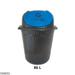 BASURERO SELECTIVO TAPA AZUL 86LT