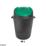 BASURERO SELECTIVO TAPA VERDE 86LT