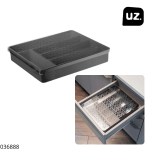 ORGANIZADOR P/CUBIERTOS UZ NEGRO