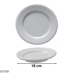 PLATO P/POSTRE BLANCO 7" 18CM DX0083 (CJA 80)
