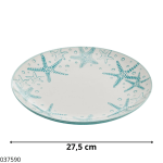 PLATO PORCELANA C/DISEÑO ESTRELLA MAR 10" ZA 14