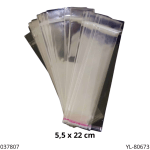BOLSA ADHESIVO TRANSP. YULY 5.5X16CM YL-80673 (100UND)