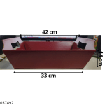 CANASTA DE CARTON ROJO 23X33X14CM