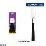 TENEDOR NEW KOLOR NEGRO TRAMONTINA 23162/900 (12UND)