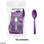 CUCHARA P/ ACAI LILA STRAWPLAST (50 UND)